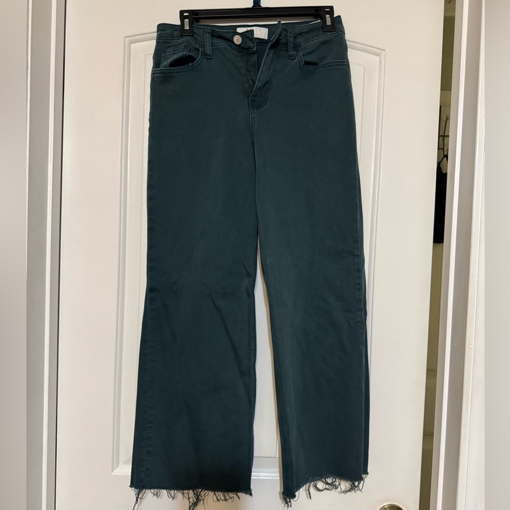 Vervet jeans. Dark green. Wide leg.